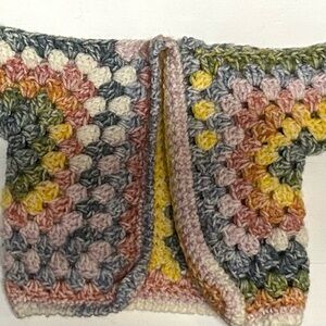 Handmade Multicolor Crochet Cardigan